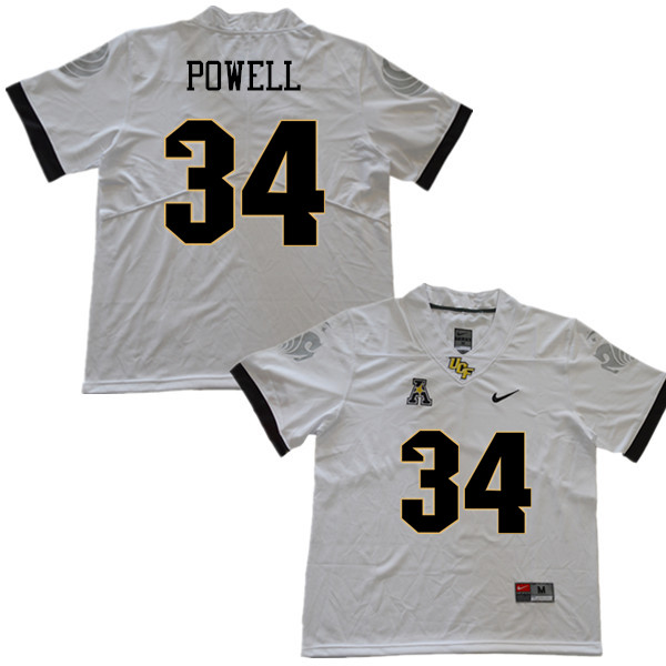 Men #34 Jon Powell UCF Knights College Football Jerseys Sale-White - Click Image to Close